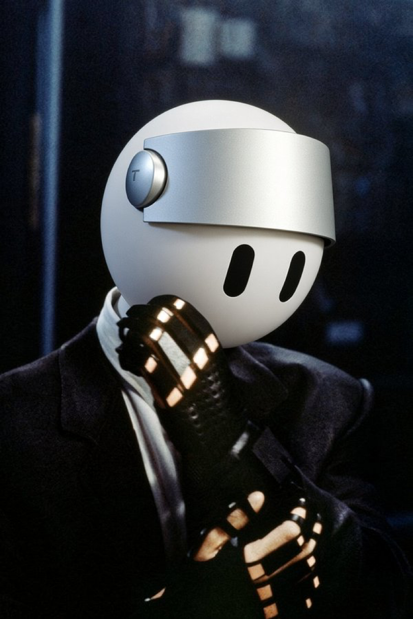 Stand Easy Ops Agent Desk AI agent in a thinking pose